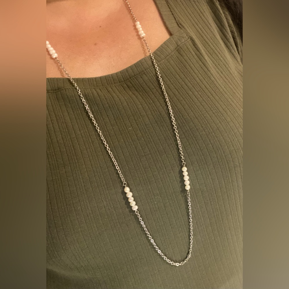Fresh Water Pearl Necklace - Lariat Length
